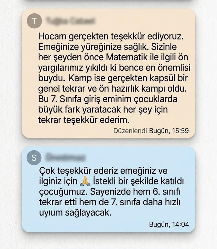 BİREYSEL DERSLERİMİZE VE GRUP DERSLERİMİZE GELEN VELİ YORUMLARI